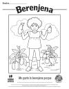 Barenjena Hoja para Colorear