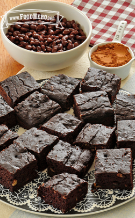 Black Bean Brownies on a plate