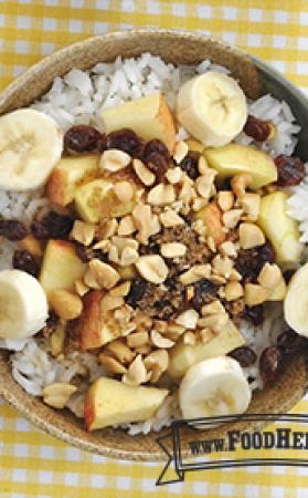 Photo of Rice Bowl Breakfast with Fruit and Nuts