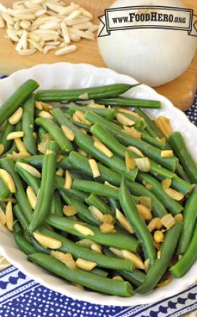 Photo of Green Beans with Onions and Almonds
