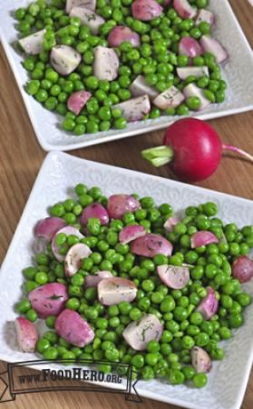 Photo of Oven-Roasted Radishes with Peas