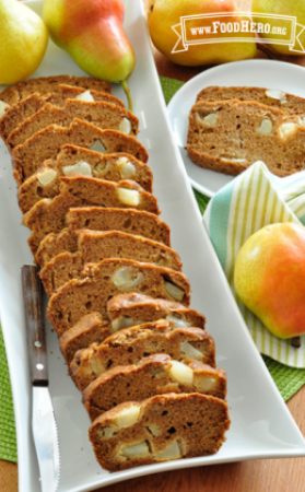slices of Whole-wheat Spiced Pear Bread