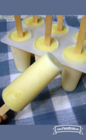 Cylindrical yellow popsicles. 