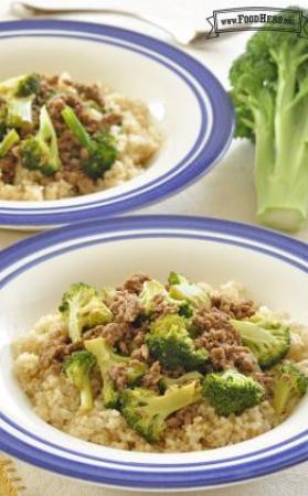 Portions of Beef and Broccoli recipe 