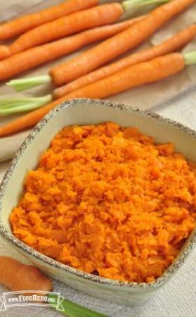 Small bowl of Mashed Carrots. 