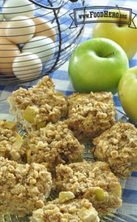 Display of Apple Spice Oatmeal recipe squares 