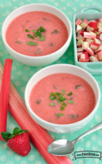 Chilled Strawberry-Rhubarb Soup | Food Hero | Recipe