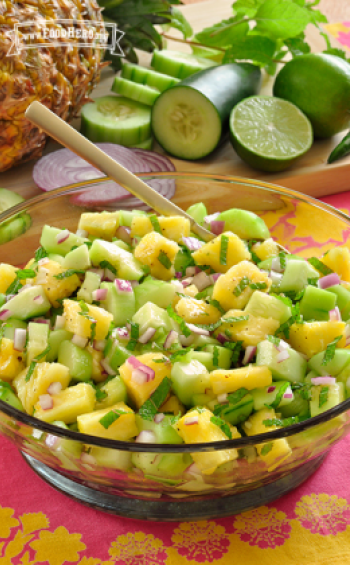 Cucumber, Pineapple and Serrano Chile Salad | Food Hero | Recipe