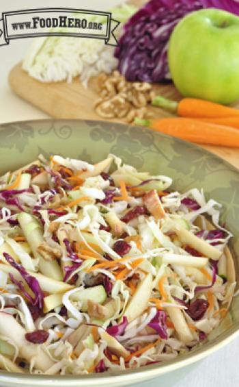 Colorful, crunchy vegetable mix in a large bowl.