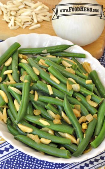 Photo of Green Beans with Onions and Almonds