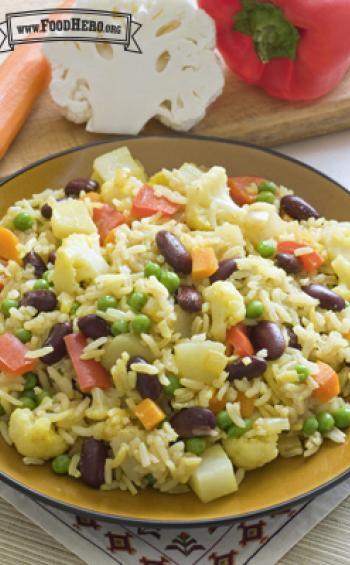 Photo of Indian Vegetable and Rice Skillet Meal