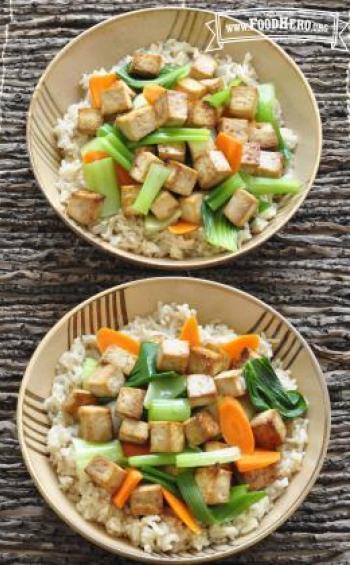 Portions of Baked Tofu recipe 