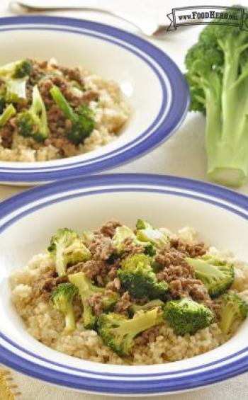 Portions of Beef and Broccoli recipe