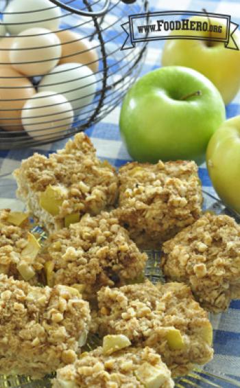 Display of Apple Spice Oatmeal recipe squares