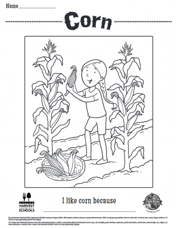Corn Coloring Sheet