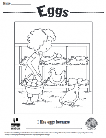 Eggs Coloring Sheet