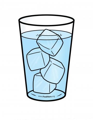 Water Glass with Ice Color
