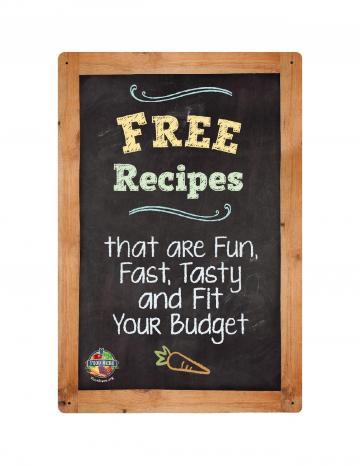 Free Recipes Point of Purchase Display Color Logo- English
