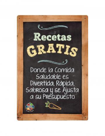Free Recipes Point of Purchase Display Color Logo - Spanish
