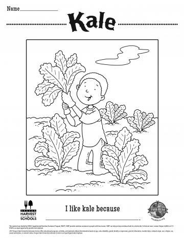 Kale Coloring Sheet