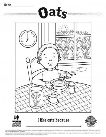 Image of Oats Coloring Page