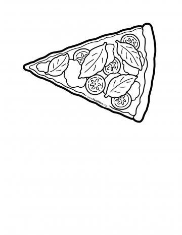 Pizza Blackline Illustration
