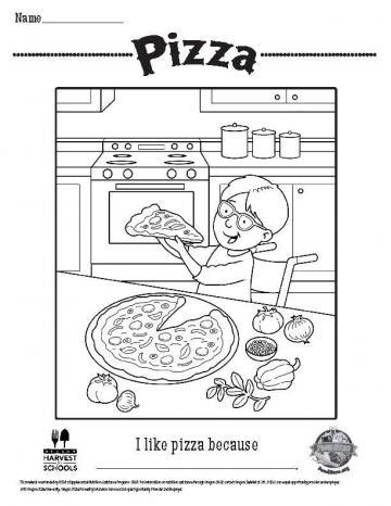 Image of Pizza Coloring Page
