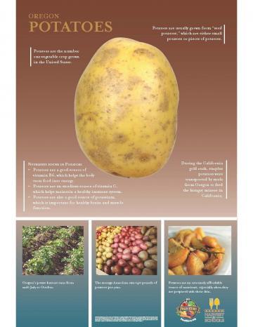 Potatoes Oregon Harvest Poster
