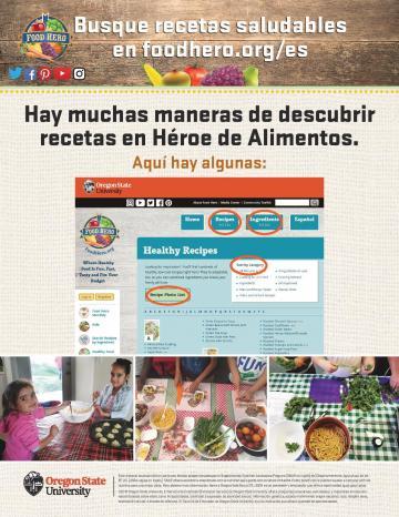Find Healthy Recipes at Food Hero Version 1 - Spanish