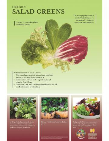 Salad Greens Oregon Harvest Poster