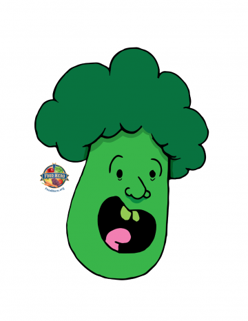 Bbrócoli de dibujo animado