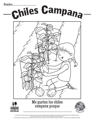 Hoja para Colorear de Chiles Campana