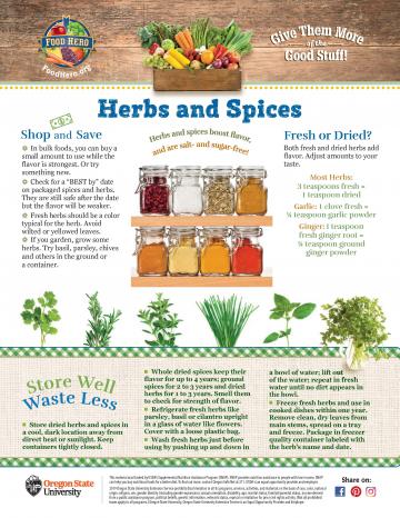 Herbs and Spices Food Hero Monthly