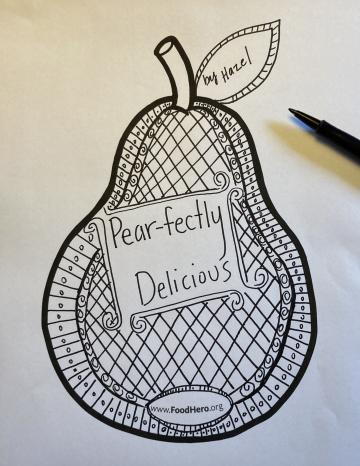 Pear Line Pattern Art Example