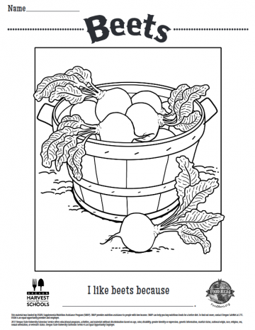 Beets Coloring Sheet