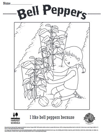 Bell Peppers Coloring Sheet