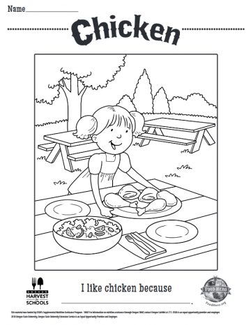 Chicken Coloring Sheet