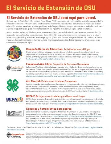 OSU Extension Resources - Spanish