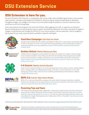 OSU Extension Resources - English