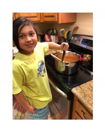 Making Chicken Enchilada Soup